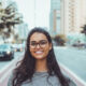 Smiling Indian woman.